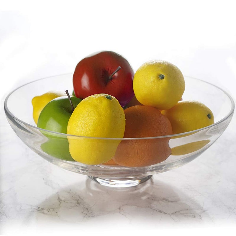 CYS EXCEL Glass Decorative Footed Bowl (H:4.5" D:12") | Fruit Display & Terrarium Bowl | Compote Vase & Kitchen Table Centerpiece - Image 4